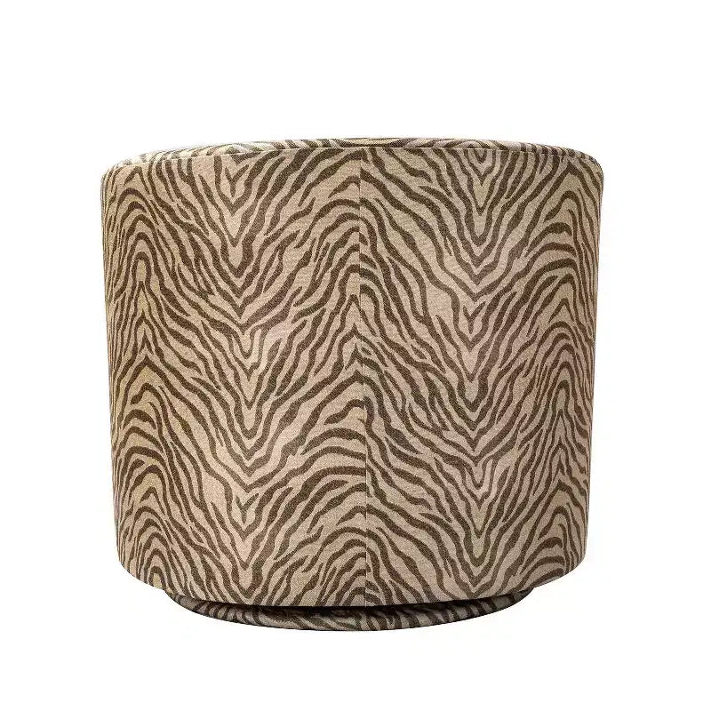 Set of 2 Liria Wooden Upholstered Barrel Chair for Livingroom with Metal Swivel Base| ART OF LIVING DESIGNS