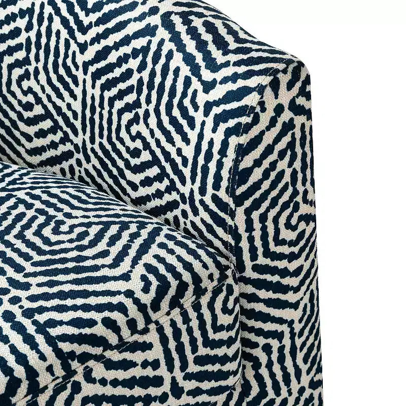 Set of 2 Liria Wooden Upholstered Barrel Chair for Livingroom with Metal Swivel Base| ART OF LIVING DESIGNS