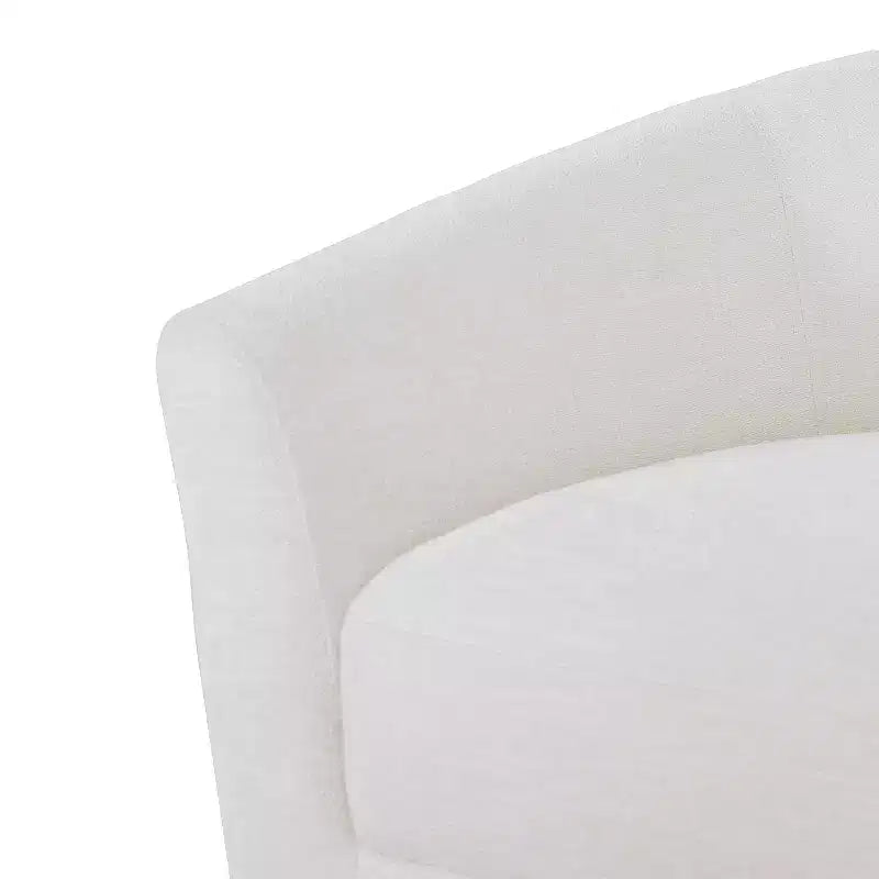Set of 2 Liria Wooden Upholstered Barrel Chair for Livingroom with Metal Swivel Base| ART OF LIVING DESIGNS