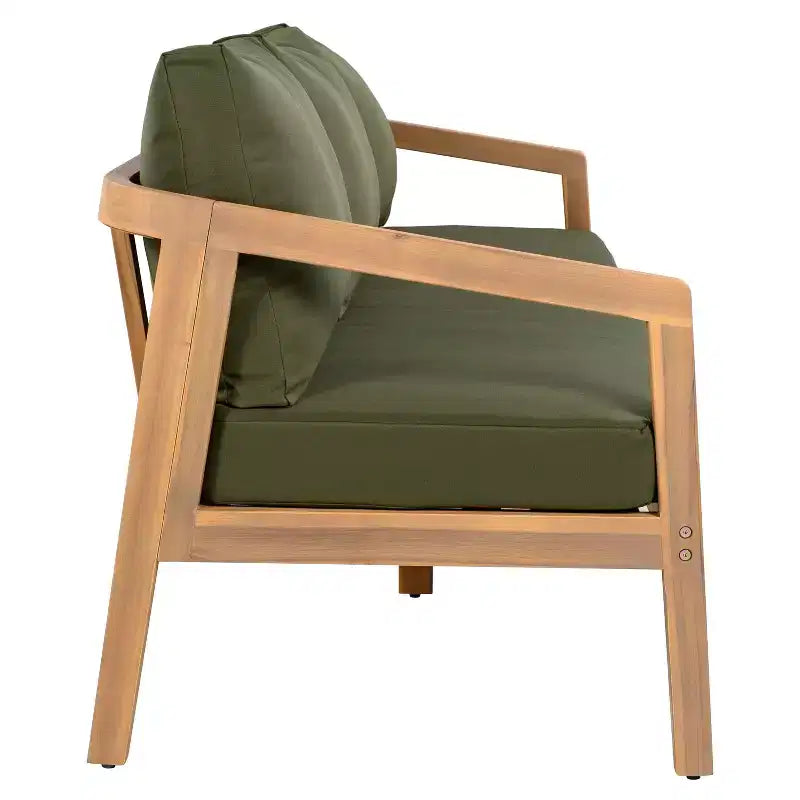 Christopher Knight Home Sunny Modern Set da 5 Pezzi con Sedute in Acacia, Tavolo Rettangolare a Doghe e 7 Posti a Sedere