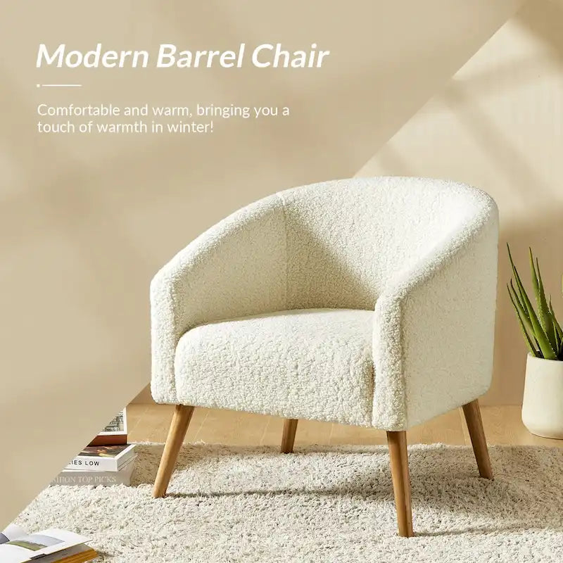 Poltroncine Sheila Modern da 30 W con gambe in legno massello, set da 2, di HULALA HOME