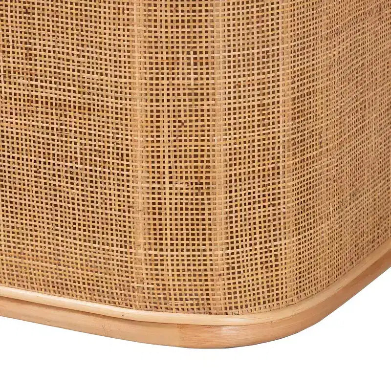 Panca contenitore Bali & Pari Ishana in rattan naturale naturale/bianco: Poliestere imbottito, Struttura in compensato, Nessun montaggio richiesto