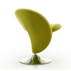 Poltrona girevole accent Curl Chrome di Manhattan Comfort in misto lana (Set di 2)