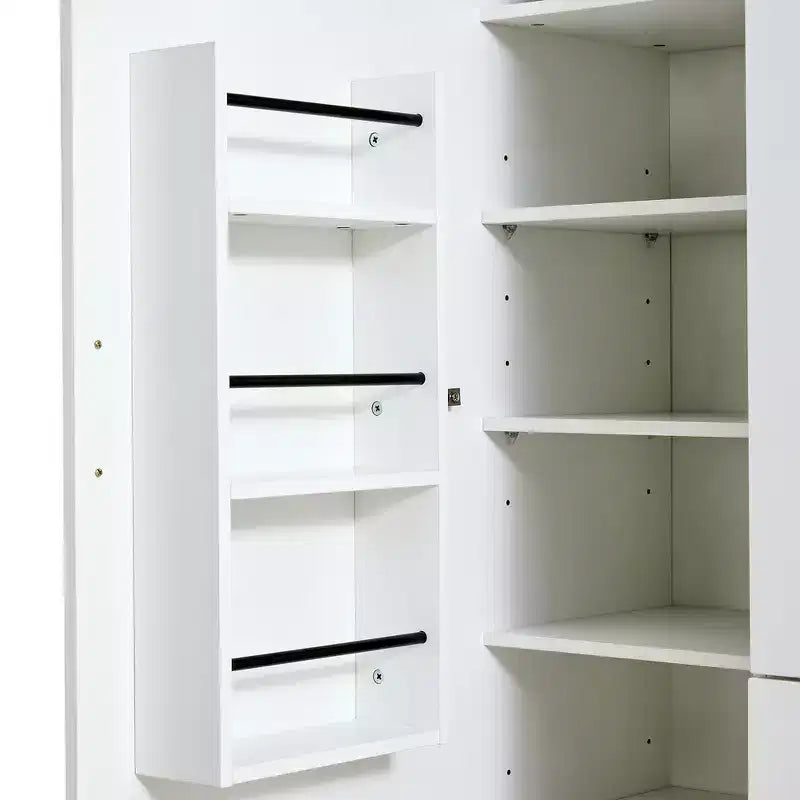 Whisen Dispensa da Cucina Autoportante 71''H, Grande Armadio Contenitore per Sala da Pranzo Credenze con 6 Ante, Ripiani Regolabili