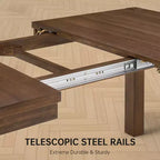 Set da pranzo moderno - Tavolo da 80 + 6 sedie imbottite, struttura in legno massello, capacità del tavolo 180 kg, facile montaggio