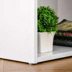 HOMCOM 47" Scrivania per Computer da Ufficio Moderna con Libreria, Tavolo da Scrittura Workstation con 3 Cassetti e Ripiano - Bianco