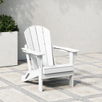 Polytrends Laguna Sedia Adirondack Pieghevole da Esterno per Patio Resistente allo Sbiadimento e alle Intemperie