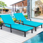 AECOJOY Sedia a Sdraio da Giardino, Lettino Reclinabile per Piscina
