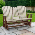American Furniture Classics Dondolo a Due Posti con Schienale a Ventaglio e Tavolino/Portabicchieri a Scomparsa - N/A