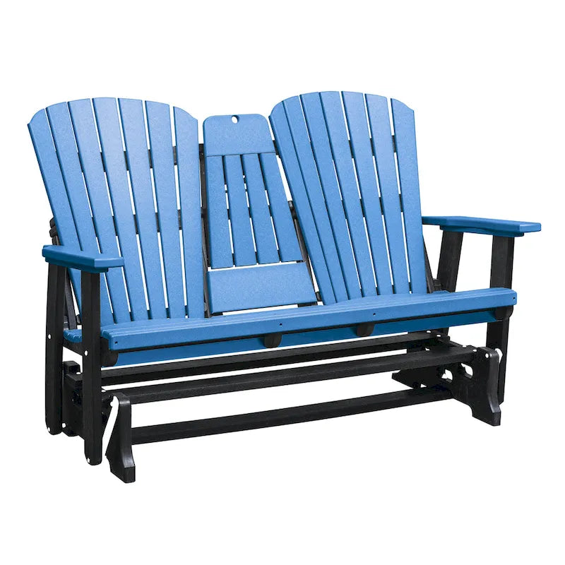 American Furniture Classics Dondolo a Due Posti con Schienale a Ventaglio e Tavolino/Portabicchieri a Scomparsa - N/A
