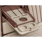American Furniture Classics Dondolo a Due Posti con Schienale a Ventaglio e Tavolino/Portabicchieri a Scomparsa - N/A
