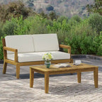 Set Divanetto e Tavolino da Caffè in Legno d'Acacia per Esterni Rossville di Christopher Knight Home