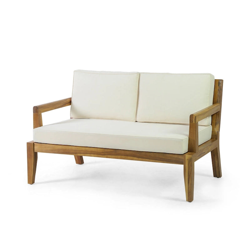 Set Divanetto e Tavolino da Caffè in Legno d'Acacia per Esterni Rossville di Christopher Knight Home