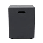 Set Salotto da Esterno a 4 Posti Navan in Alluminio con Focolare e Porta Bombola di Christopher Knight Home