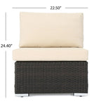 Set divano componibile da esterni a 8 pezzi in vimini Santa Rosa con cuscini di Christopher Knight Home