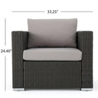 Set divano componibile da esterni a 8 pezzi in vimini Santa Rosa con cuscini di Christopher Knight Home