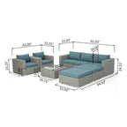 Set divano componibile da esterni a 8 pezzi in vimini Santa Rosa con cuscini di Christopher Knight Home
