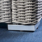 Set divano componibile da esterni a 8 pezzi in vimini Santa Rosa con cuscini di Christopher Knight Home