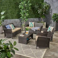Set conversazione da esterno a 6 posti in vimini St. Lucia di Christopher Knight Home