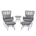 Set conversazione Montana Outdoor in 5 pezzi in vimini di Christopher Knight Home