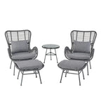 Set conversazione Montana Outdoor in 5 pezzi in vimini di Christopher Knight Home