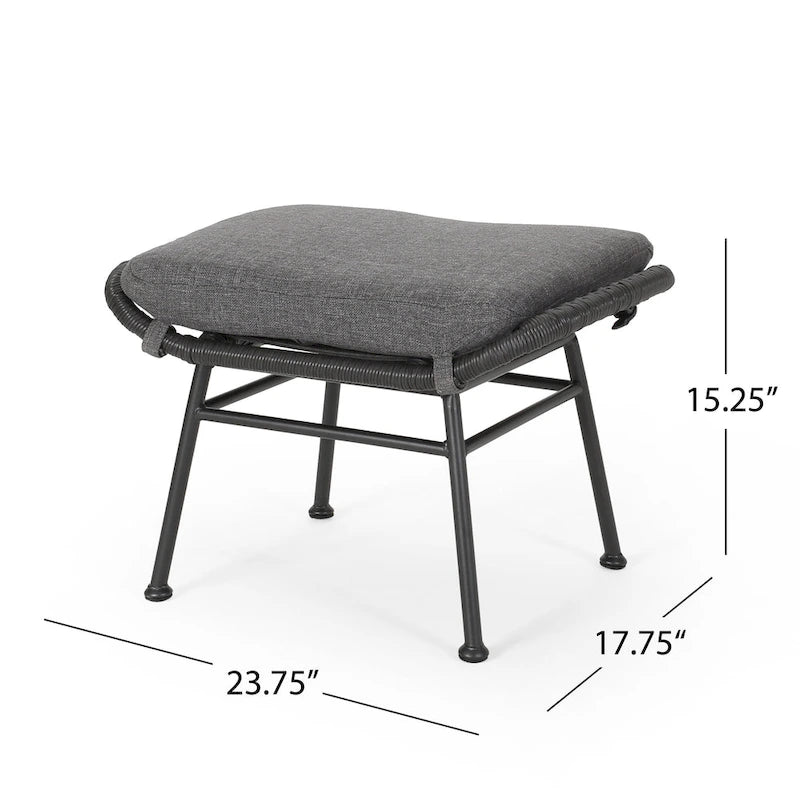 Set conversazione Montana Outdoor in 5 pezzi in vimini di Christopher Knight Home