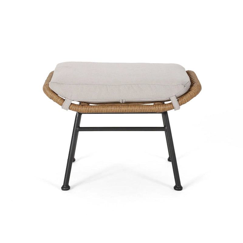 Set conversazione Montana Outdoor in 5 pezzi in vimini di Christopher Knight Home