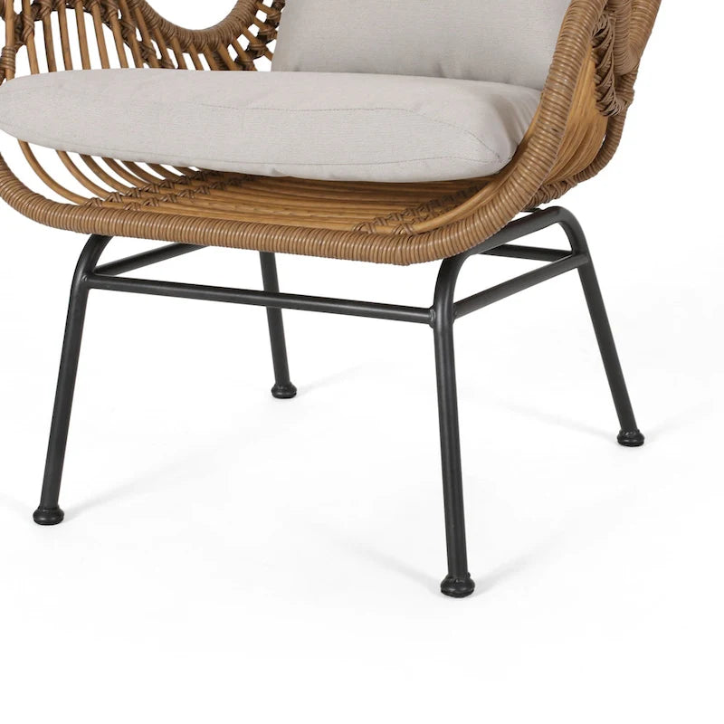 Set conversazione Montana Outdoor in 5 pezzi in vimini di Christopher Knight Home