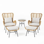 Set conversazione Montana Outdoor in 5 pezzi in vimini di Christopher Knight Home