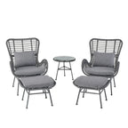 Set conversazione Montana Outdoor in 5 pezzi in vimini di Christopher Knight Home