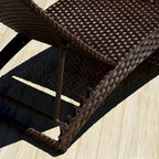 Sdraio da patio pieghevole marrone