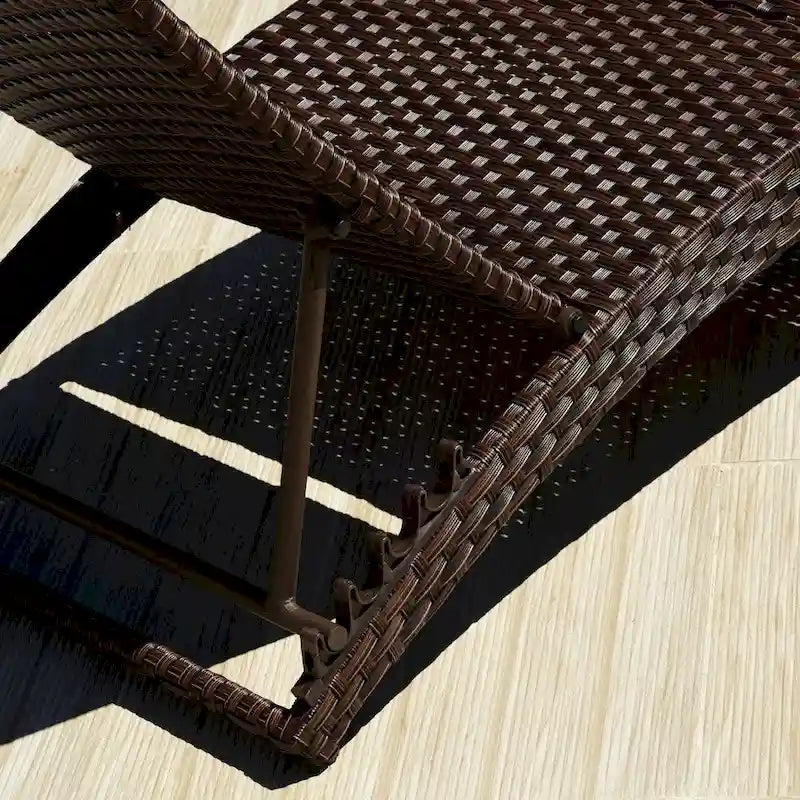 Sdraio da patio pieghevole marrone