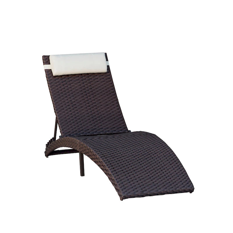 Sdraio da patio pieghevole marrone