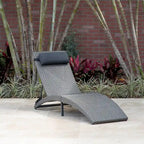 Sdraio da patio pieghevole marrone