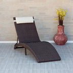 Sdraio da patio pieghevole marrone