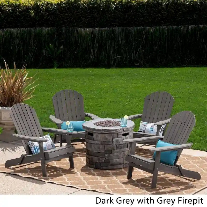 Set da 5 pezzi di sedie Adirondack Maison Outdoor di Christopher Knight Home