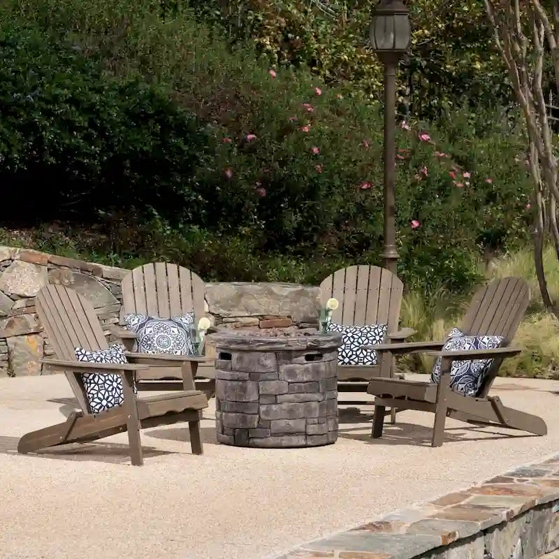 Set da 5 pezzi di sedie Adirondack Maison Outdoor di Christopher Knight Home