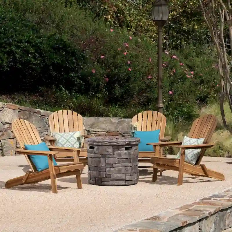 Set da 5 pezzi di sedie Adirondack Maison Outdoor di Christopher Knight Home