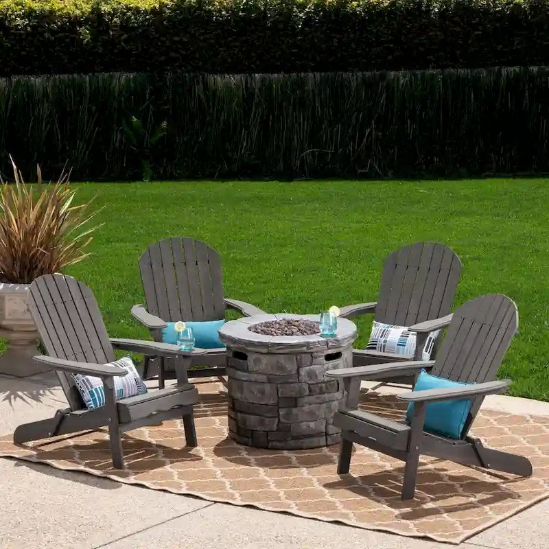 Set da 5 pezzi di sedie Adirondack Maison Outdoor di Christopher Knight Home