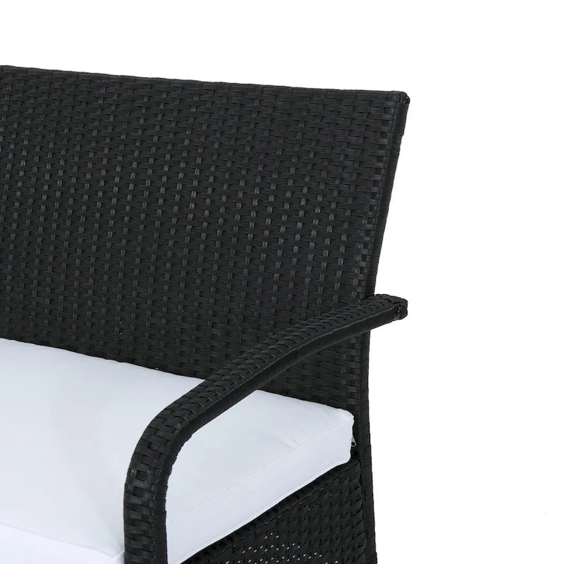 Set Conversazione da Esterno in Rattan Sintetico a 4 Pezzi Cordoba con Cuscini di Christopher Knight Home