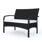 Set Conversazione da Esterno in Rattan Sintetico a 4 Pezzi Cordoba con Cuscini di Christopher Knight Home