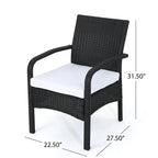 Set Conversazione da Esterno in Rattan Sintetico a 4 Pezzi Cordoba con Cuscini di Christopher Knight Home