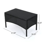 Set Conversazione da Esterno in Rattan Sintetico a 4 Pezzi Cordoba con Cuscini di Christopher Knight Home