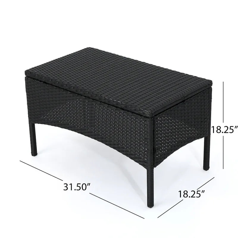 Set Conversazione da Esterno in Rattan Sintetico a 4 Pezzi Cordoba con Cuscini di Christopher Knight Home
