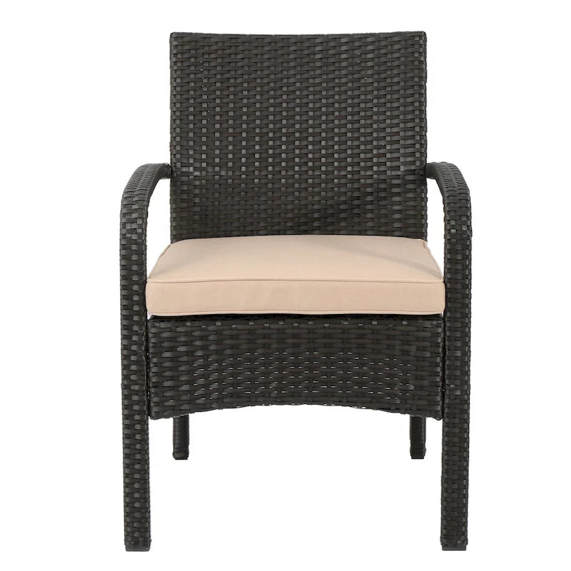 Set Conversazione da Esterno in Rattan Sintetico a 4 Pezzi Cordoba con Cuscini di Christopher Knight Home