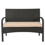 Set Conversazione da Esterno in Rattan Sintetico a 4 Pezzi Cordoba con Cuscini di Christopher Knight Home