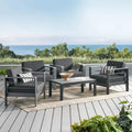 Set da conversazione da esterno a 5 pezzi in alluminio Cape Coral con cuscini di Christopher Knight Home