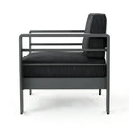 Set da conversazione da esterno a 5 pezzi in alluminio Cape Coral con cuscini di Christopher Knight Home