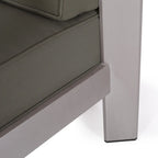 Poltrone da club da esterno in alluminio Aviara (set da 2) di Christopher Knight Home