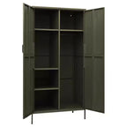 vidaXL Armadio Verde Oliva 90x50x180 cm Acciaio